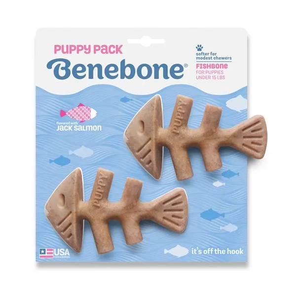 1ea Benebone Fishbone Puppy 2 Pack - Health/First Aid
